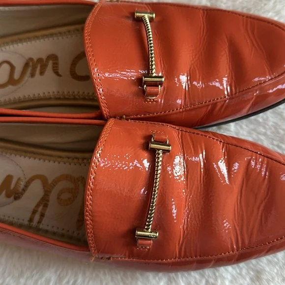 Sam Edelman Patent tangerine Orange Loafers - Picture 11 of 14